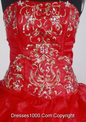 Popular Ball Gown Strapless Floor-length Quinceanera Dress