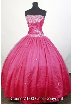 Simple Ball Gown Strapless Floor-length Quinceanera Dress