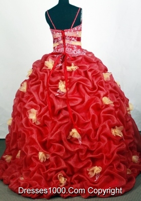 Beautiful Ball Gown Straps Floor-length Red Quinceanera Dress