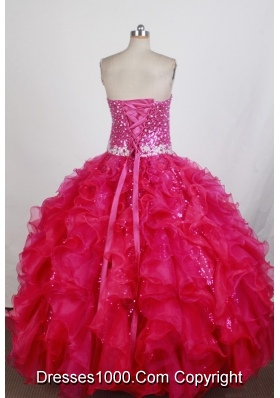 Exquisite Ball Gown Strapless Floor-length Quinceanera Dress