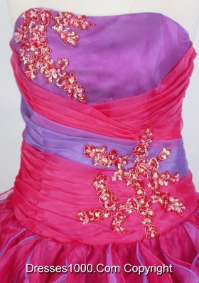 Popular Ball Gown Strapless Floor-length Quinceanera Dress