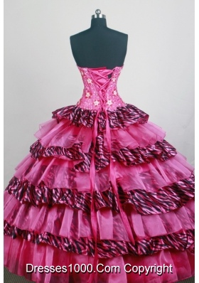 Pretty Ball Gown Strapless Floor-length Quinceanera Dress