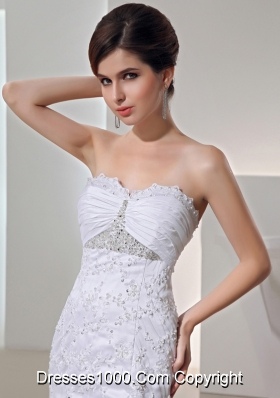 2014 Romantic Mermeid Sweetheart Beading Wedding Dress with Clasp Handle Lace