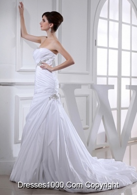 2014 Spring Popular Puffy Sweetheart Wedding Dress with Beading