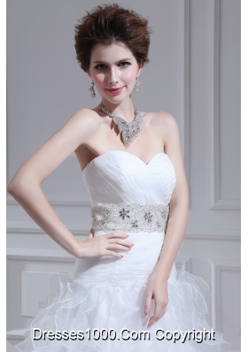 2014 Spring Beautiful A-line Sweetheart Floor-lengthWedding Dress with Ruffles and Appliques