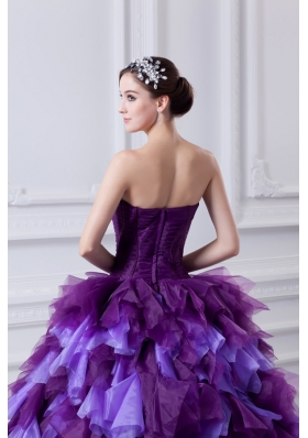 2014 Beading Multi-color Sweetheart Ball Gown Quinceanera Dress with Ruffles