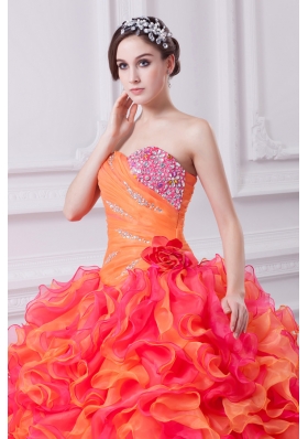 2014 Spring Beautiful Multi-color Sweetheart Beading and Ruching Quinceanera Dress