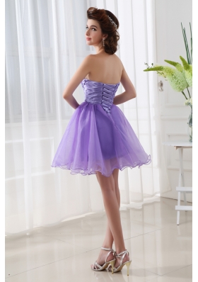 A-line Strapless Beading and Ruching Organza Prom Dress in Blue