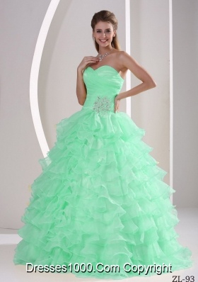 2014Fashionable Quinceaners Gowns with Ruffles and Appliques For Military Ball