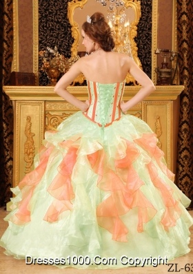 Affordable Ball Gown Sweetheart Multi-Color Quinceanera Dress with Appliques