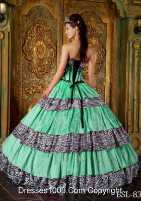 Luxurious Ball Gown Sweetheart with Ruffles and Appliques Quinceanera Dress