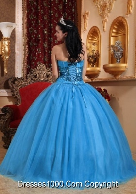 Popular Ball Gown Sweetheart Quinceanera Dress with  Tulle Beading