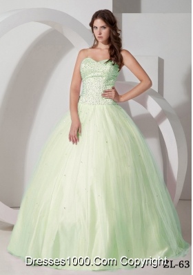 Princess Sweetheart Tulle Beaded Quinceanera Dress for Cheap