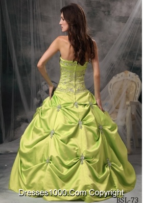 Modest Strapless Beading and Appliques for 2014 Quinceanera Gowns