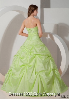 Sweetheart Taffeta Beaded Sweet 16 Dresses for 2014 Spring