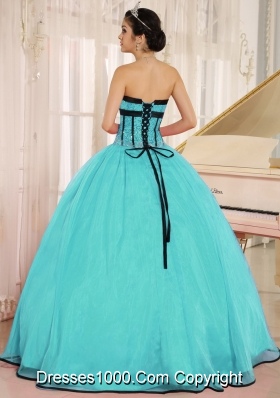 2014 Aqua Blue Sweetheart Perfect Qunceanera Dress With Beading