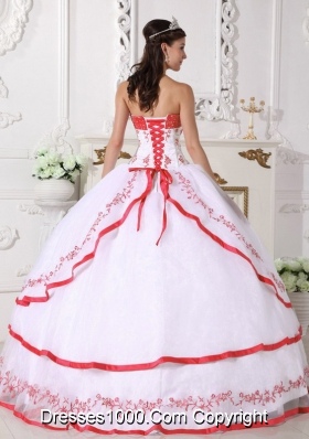 New Style Ball Gown Strapless Beading and Embroidery 2014 Spring Quinceanera Dresses