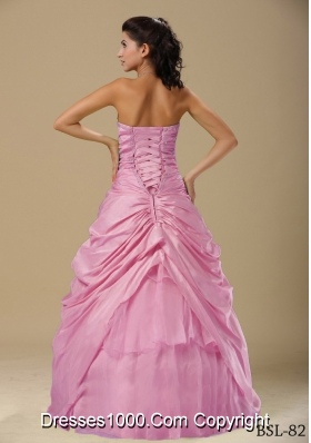 2014 Pink Ruching Pretty Quinceanera Dresses with Hand Made Folwers