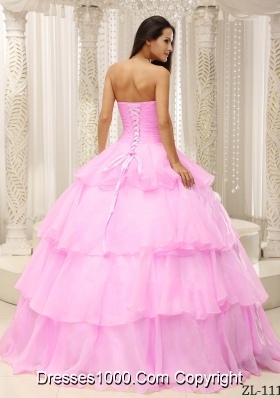 2014 Pretty Sweetheart Ruching Decorate Waist For Quinceanera Dresses