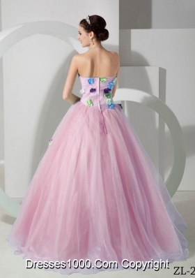 2014 Princess Strapless Appliques Quinceanera Dresses with Zipper-up