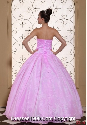 Beautiful 2014 Pink Beading Quinceanera Dresses with Sweetheart