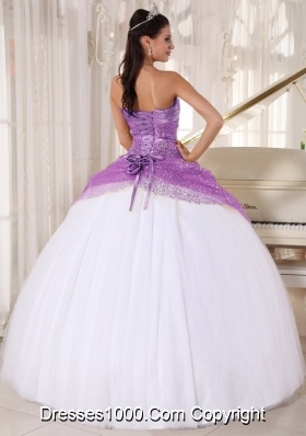 2014 Popular Halter Top Lilac Sequined Quincianera Dresses in White