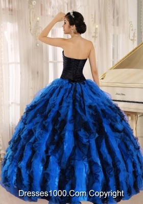 Beautiful Sweetheart For Multi-color Beaded and Ruffled 2014 Quinceanera Gowns