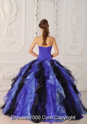 Elegant Appliques and Ruffles Long 2014 Quinceanera Dresses with Strapless