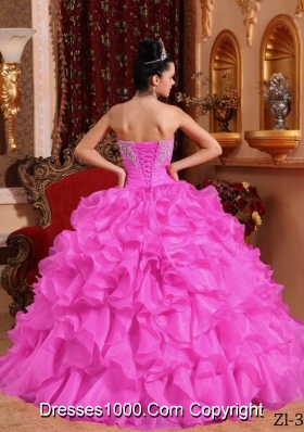 2014 Ball Gown Strapless Beading Quinceanera Dresses with Appliques