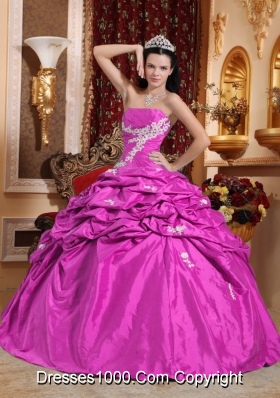 2014 New Style Strapless Quinceanera Dresses with Appliques