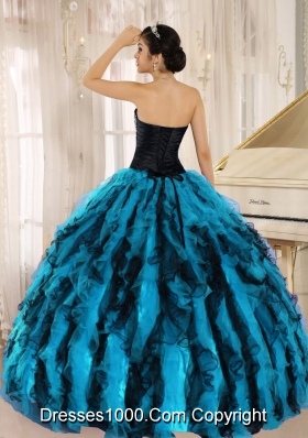 Beaded and Ruffled Sweetheart For Multi-color Quinceanera Dress Hawaii