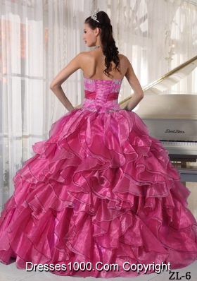 New Style Sweetheart Quinceanera Dresses with Organza Appliques