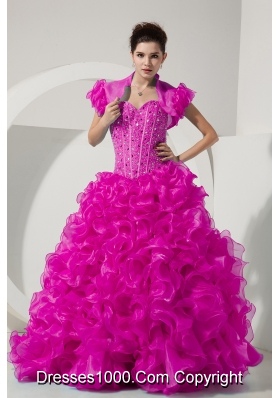 Pretty Princess Sweetheart Long Quinceanera Dresses with  Beading