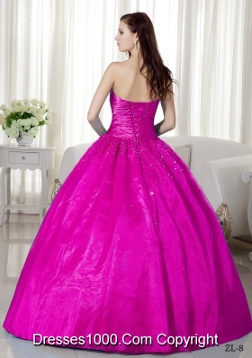 Ball Gown Strapless Quinceanera Dress  with Taffeta  Beading