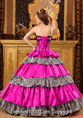 Popular Ball Gown Sweetheart Quinceanera Dress with Taffeta Ruffles