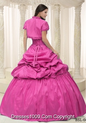 Taffeta Sweetheart Quinceanera Dress with Appliques Lace Up