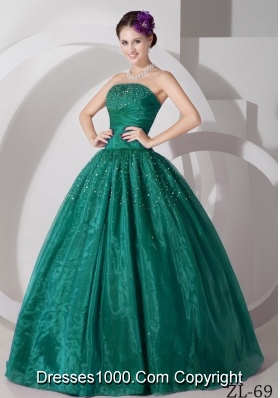 Elegant Sweetheart Tulle Turquoise Sweet 15 Dresses with Beading