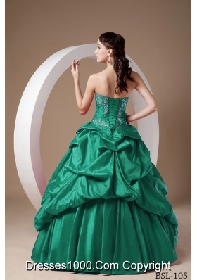 Princess Sweetheart Sweet 16 Dresses with Appliques and Pick-ups