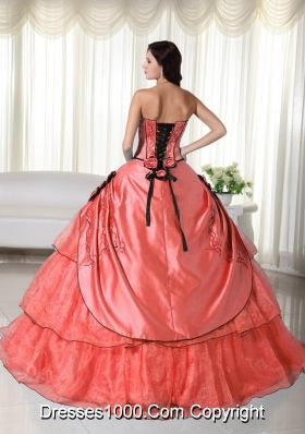 Strapless Organza Beading Quinceanera Dress with Appliques