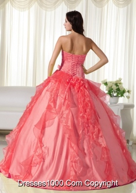 Sweet Sweetheart Ruffles Embroidery Dresses For a Quinceanera