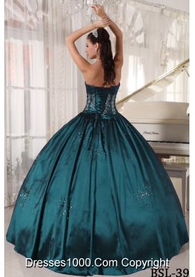 Strapless Puffy Quinceanera Gowns with Embroidery and Beading