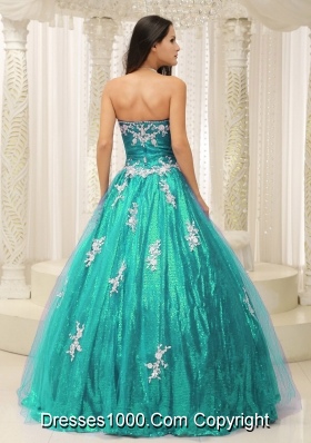 Wonderful Princess Sweet 16 Dresses with Appliques Paillette Dresses For Quinceaneras