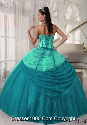 2014 Strapless Pretty Quinceanera Dresses with Beading