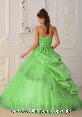 Popular Princess Strapless Quinceanera Gowns with Beading