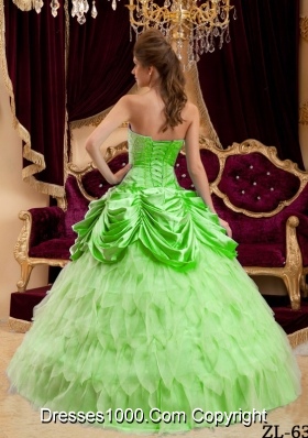 Princess Strapless Organza Sweet 16 Dresses with Layers and Appliques