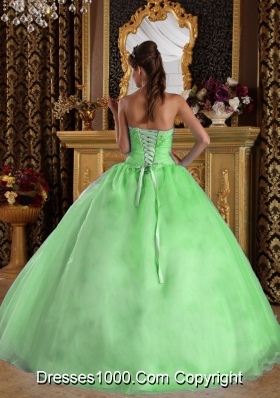 Princess Sweetheart Organza Sweet Sixteen Dresses with Beading