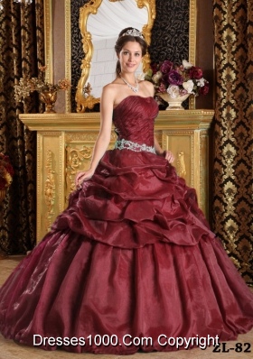 Strapless Quinceanera Gowns with Pick-ups and Appliques