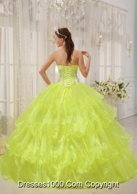 2014 Spring Strapless Quinceanera Gowns with Beading