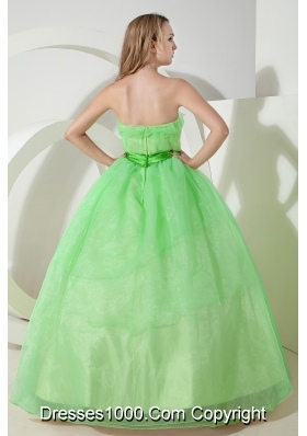 Princess Strapless Organza Discount Quinceneara Dresses On Sale