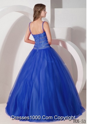 2014 Cute Quinceanera Dresses with Puffy Spaghetti Straps Beading